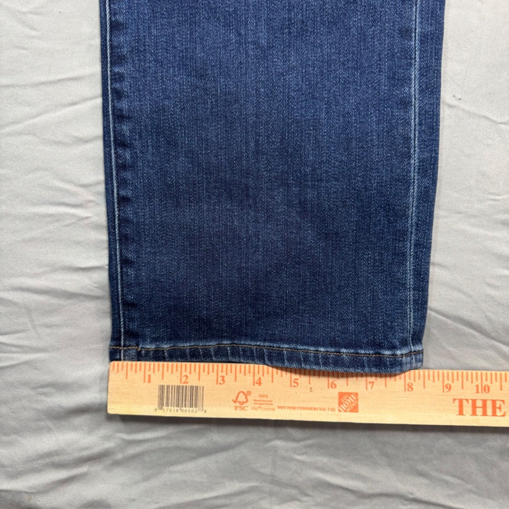 Quince Womens Stretch High Rise Straight Jeans Dark Wash 32/26 (Fits 34x25.5) - Picture 8 of 10